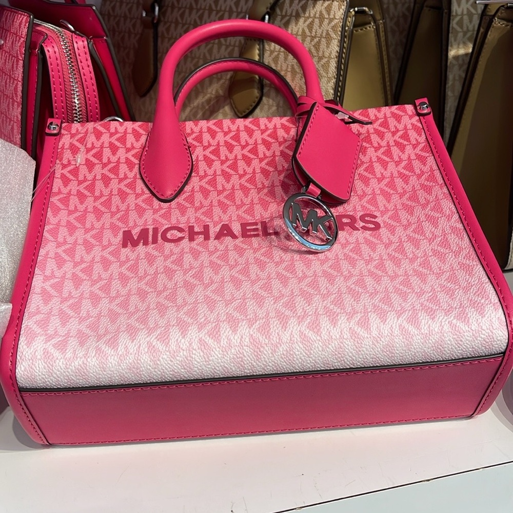 Michael Kors Mirella Small Ombré Signature Logo Crossbody Satchel Tote Shoulder - Picture 6 of 15